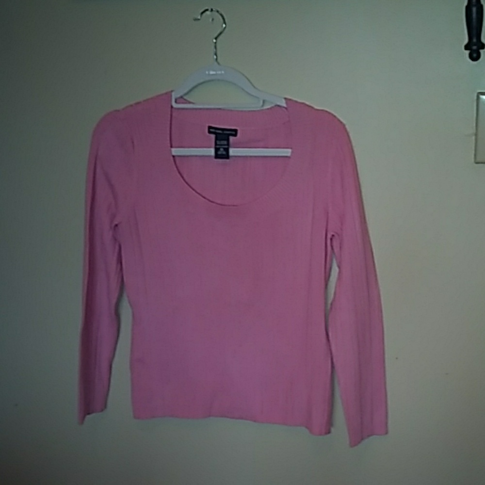 New York & Company pink knit sweater M